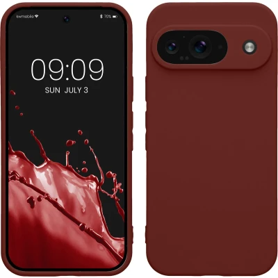 Afbeelding van kwmobile telefoonhoesje geschikt voor Google Pixel 9 Hoesje smartphone Precisie camera uitsnede In wijnrood