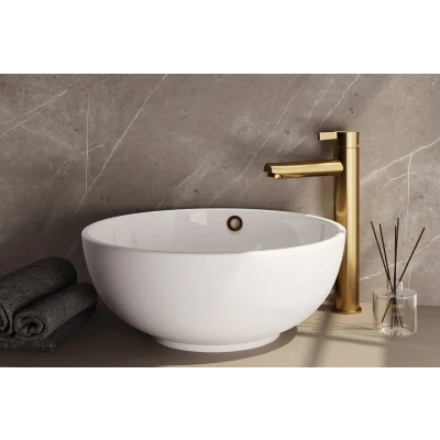 Afbeelding van Brauer Gold Edition Wastafelmengkraan opbouw hoog model E PVD geborsteld goud