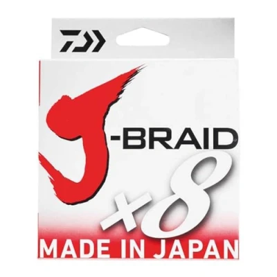 Afbeelding van Tresse 8 Brins Made In Japan Profil Rond Bobine De 150M Daiwa J Braid X8 0,10Mm 6Kg Multicouleur