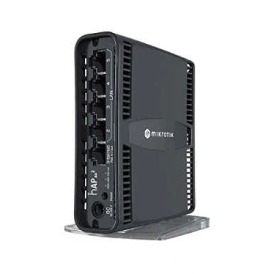 Afbeelding van Mikrotik hAP ax2 draadloze router Gigabit Ethernet Dual band (2.4 GHz / 5 GHz) Zwart