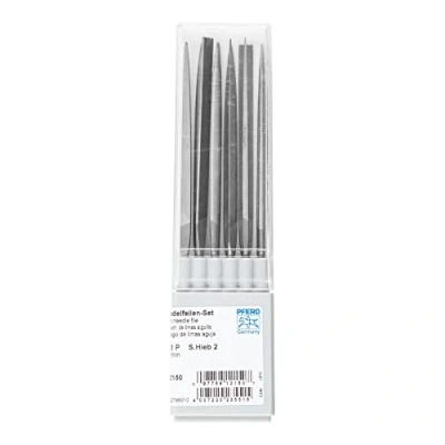Afbeelding van PFERD Precisie naaldvijlset, 12 delig, Zwitsers punt 2, 160 mm, 12799010, voor middelfijne precisiebewerking, in kunststof doos