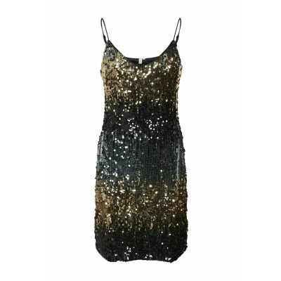 Afbeelding van VMRIA ABK Singlet Dress JRS BTQ, Zwart/detail: sequins ombre effect, S