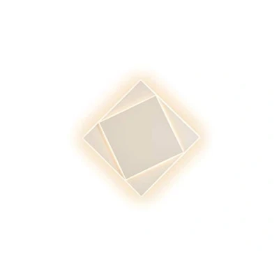 Afbeelding van Mantra Iluminación Dakla LED wandlamp, wit, 28x28 cm