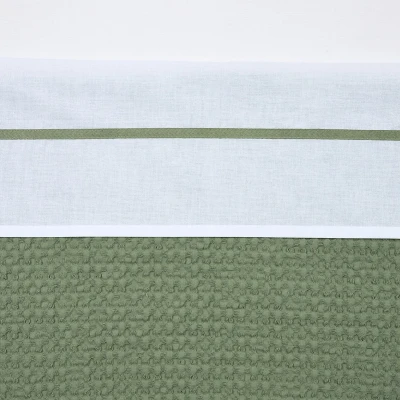 Afbeelding van Meyco Laken Wieg Bies Olive Green 75x100