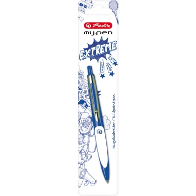 Afbeelding van Herlitz my.pen, Clip, Intrekbare balpen met klembevestiging, Navulbaar, Blauw, 1 stuk(s)
