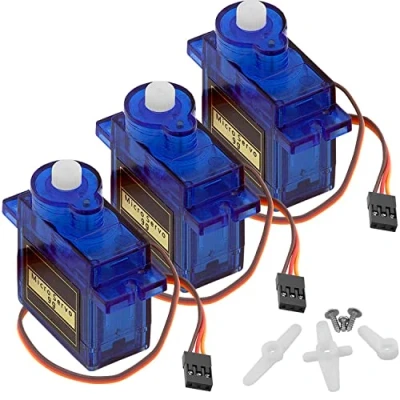 Afbeelding van AZDelivery 3 x SG90 Micro Servo Motor 9G voor RC Robot Helikopter Vliegtuigen compatibel met Arduino Inclusief E Book!