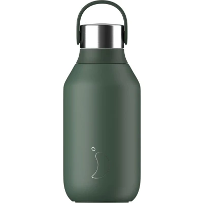 Afbeelding van Thermosfles Groen Pine Green 350 Ml Siliconen/RVS/Kunststof Chilly&#039;s Series 2 7,5 X 17,5 Cm