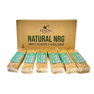 Afbeelding van Natuurlijke gerolde haverenergiereep Flapjack haver &amp; siroop, hoge energie, eiwitrijk, veganistisch, vers gebakken (6 repen, havermout)