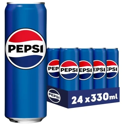Afbeelding van Pepsi Cola, het origineel van Pepsi, cafeïnehoudende cola in doos, wegwerpdoos (24 x 0,33 l) (verpakkingsontwerp kan afwijken)