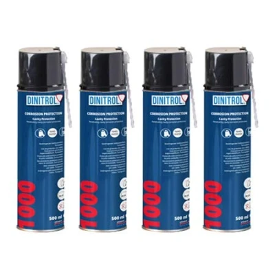 Afbeelding van REJEL 4 x DINITROL 1000 CLEAR CAVITY WAX 500ml Aerosol