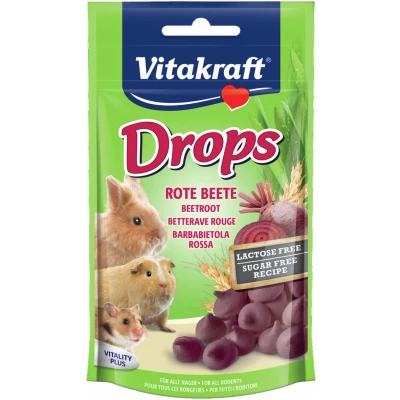 Afbeelding van Vitakraft Knaagdier Drops Knaagdiersnack Rode Biet Lactose Vrij