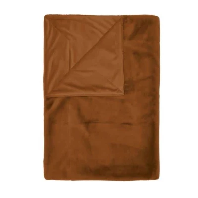 Afbeelding van Essenza Furry Plaid 150 x 200 Leather brown