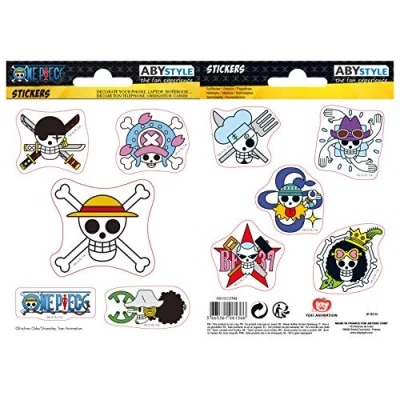 Afbeelding van ABYstyle One Piece sticker 16 x 11 cm/2 vellen Skulls Equipage Luffy X5