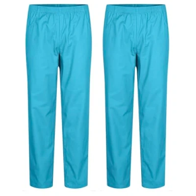 Afbeelding van MISEMIYA Verpakking van 2 stuks, uniseks, gezondheiduniform, medische uniformen, werkbroek, ref. 8312 x 4XL, Cyaan, 4XL