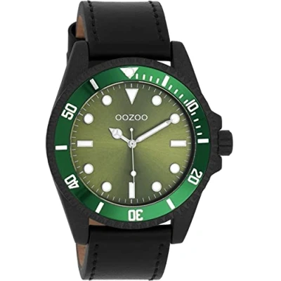 Afbeelding van Oozoo Timepieces Kollektion Analog Mineralglas Horloge, Heren, Maat: One Size, Schwarz