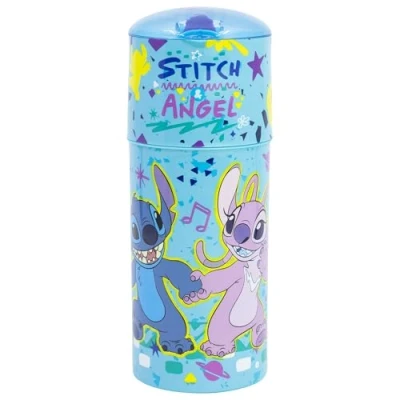 Afbeelding van Stitch en Angel Drinkbeker 350ml Kindvriendelijke Kunststof Beker Lichtgewicht Herbruikbaar Vaatwasserbestendig Disney Design Voor Jongens Meisjes