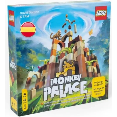 Afbeelding van Dotted Games Monkey Palace: een Lego bordspel, bouw je weg naar de overwinning, stuk voor stuk, grappig spel gezinnen, kinderen en volwassenen, leeftijd 10+, 2 4 spelers, 45 min