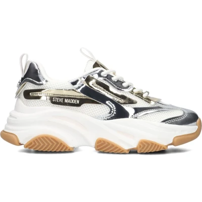 Afbeelding van Steve Madden Possession Sneakers laag, Dames, Maat: 40, Silver/white/gold Schoenen