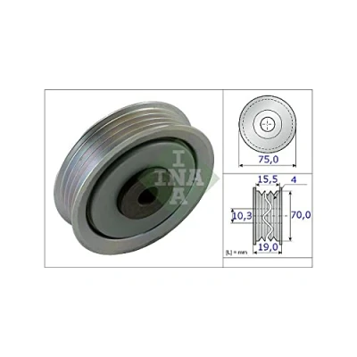 Afbeelding van Spanrol, Poly V riem INA 531 0845 10