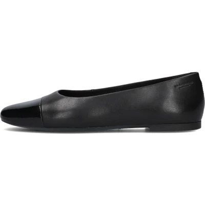 Afbeelding van Vagabond dames Jolin ballerina van leer met lakleren details in de kleur Zwart, maat: 37