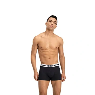 Afbeelding van 2 x Puma Boxershort Placed Logo Zwart maat L