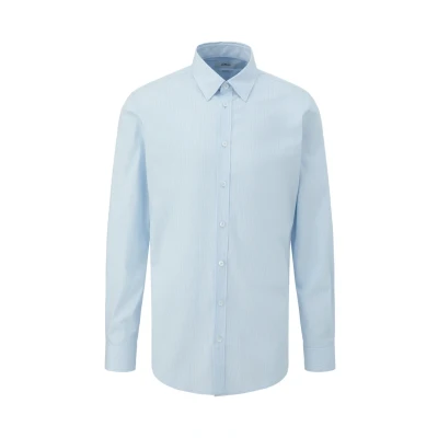 Afbeelding van s.Oliver BLACK LABEL slim fit overhemd lichtblauw