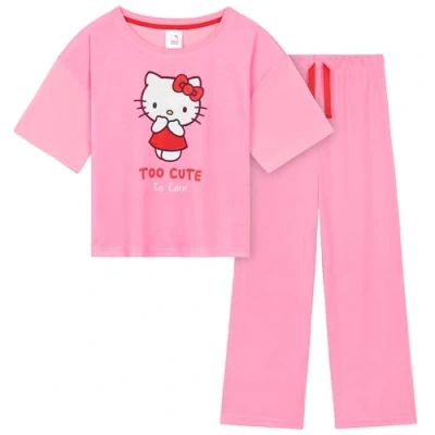 Afbeelding van Hello Kitty Pyjama voor meisjes, comfortabele loungewear cadeaus meisjes (13 14 jaar, roze), roze, 13 jaar