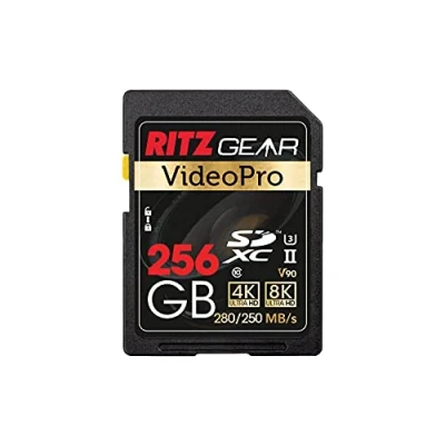 Afbeelding van Video Pro Sd kaart UHS II 256 GB SDXC geheugenkaart U3 V90 A1, Extreme Performance Professionele Card (R 280mb/s 250 mb/s W)