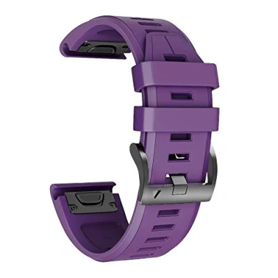 Afbeelding van NotoCity Armband voor Garmin Fenix 5/Fenix 5 Plus/Fenix 6/Fenix 6 Pro/Forerunner 935/945, 22 mm brede siliconen Quick Fit horlogebandje, meerdere kleuren (paars)