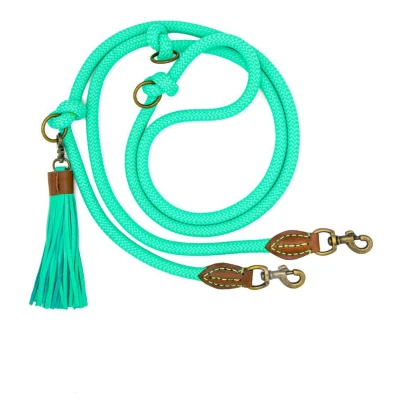 Afbeelding van Dwam Trainingslijn Jade Touw Turquoise Hondenriem 220x1.4 cm