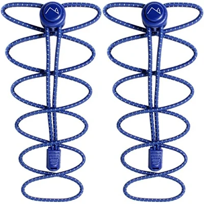 Afbeelding van CampTeck U6601 veters met snelsluiting, elastische snelsluitsysteem, blauw, 1 paar