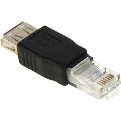 Afbeelding van Let op type!! RJ45 mannetje naar USB A vrouwtje Adapter