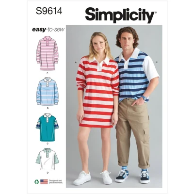 Afbeelding van Simplicity SS9614A Unisex TOP / Vest A (XXS XS M L XL XXL)