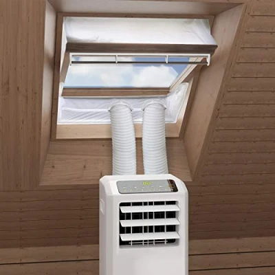 Afbeelding van HOOMEE Centraal Pivot Dakraam Afdichting Set voor Mobiele Airconditioning en Wasdrogers Werkt met Elke Raamomtrek van 461 tot 550cm (270cm x2)