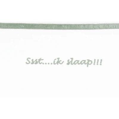 Afbeelding van Briljant Baby Laken Wieg 75x100 Ssst Ik Slaap Stone Green