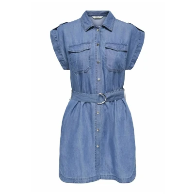 Afbeelding van ONLY Onlbea Kurzes Spijkerjurk, Dames, Maat: XS, Medium blue denim