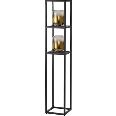 Afbeelding van Freelight Vloerlamp Dentro H 157 cm goud glas zwart