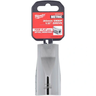 Afbeelding van Milwaukee Accessoires 1/2&quot; Lange Dop Metrisch 30 mm 4932480046