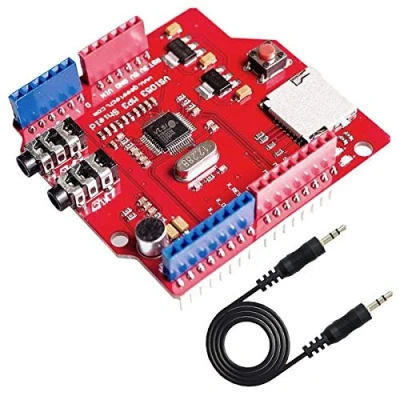 Afbeelding van Youmile VS1053 VS1053B TF Card Stereo Audio MP3 Speler Record Decode Development Board Module voor Arduino met 3.5mm Jack Kabel