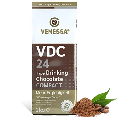 Afbeelding van Venessa VDC 24 Chocolade Automatenkakao 1 kg, instant poeder, chocoladepoeder voor koffieautomaten, 24% geselecteerde premium cacao, vending, aromabeschermingszak