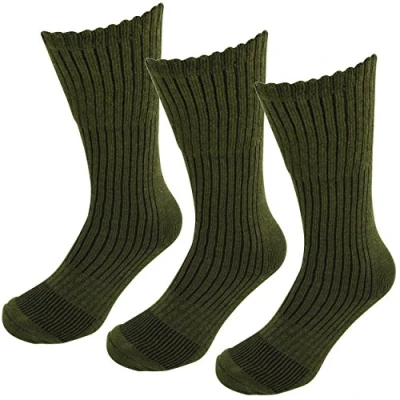 Afbeelding van Mannen Militaire Leger Laarzen Lange Thermische Sokken Terry Doek Katoen (UK 6 11, EUR 39 45) in Camo Groen