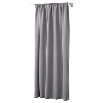 Afbeelding van WOLTU ondoorzichtig gordijn, met plissé rand, 250 g/m², zwaar verduisterend thermisch lichtdicht, voor woonkamer, kinderkamer, slaapkamer, 1 st, 135x245 cm Donkergrijs