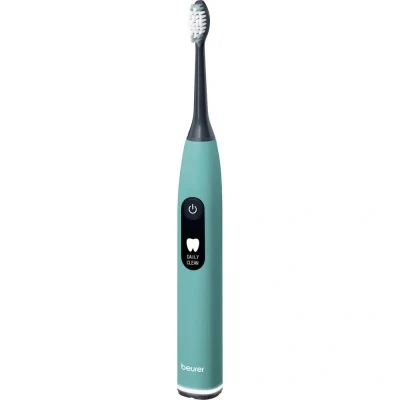 Afbeelding van Beurer SC 50 Sonische Elektrische Tandenborstel Ocean Breeze 5 Poetsstanden Druksensor &amp; Timer 22 dagen Accuduur 2 Opzetborstels USB Laadplaat Gerecycled 3 Jaar Garantie