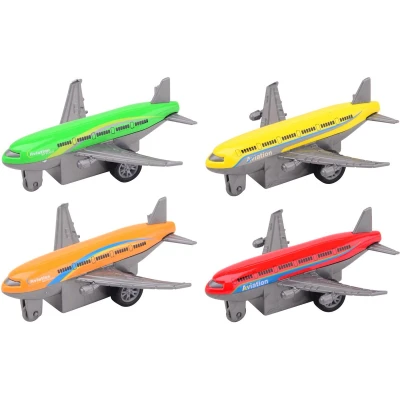Afbeelding van Johntoy Pull back Die cast Vliegtuigen, 4st.