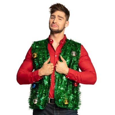 Afbeelding van Boland Vest Kerstboom (M/L) Volwassenen Kerstman Kerst