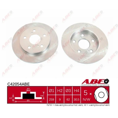 Afbeelding van ABE Remschijven C42054ABE