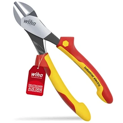Afbeelding van Wiha Krachtzijkniptang Industrial electric met DynamicJoint® In en uitschakelbare openingsveer 200 mm blister 41330