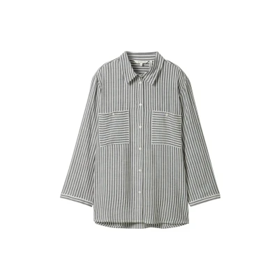 Afbeelding van TOM Tailor Overhemdblouse, Dames, Maat: 34, Navy white thin stripe