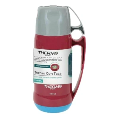 Afbeelding van Reisthermosfles ThermoSport 1 L Multicolour 12 Stuks