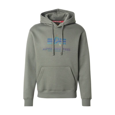 Afbeelding van Alpha Industries Basic Hoody Regenboog Ref. Print Hooded Sweat voor Mannen Greyblue